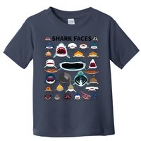 Shark Faces Type Of Shark Shark Faces Of All Kinds Toddler T-Shirt