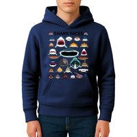 Shark Faces Type Of Shark Shark Faces Of All Kinds Kids Hoodie