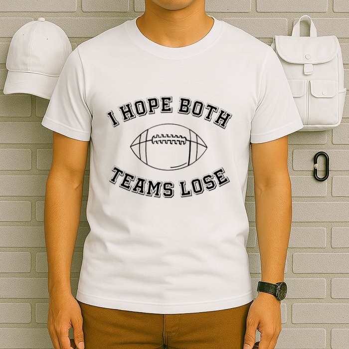 Sarcastic Football Tailgating Party I Hope Both Teams Lose T-Shirt