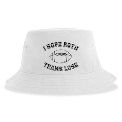 Sarcastic Football Tailgating Party I Hope Both Teams Lose Sustainable Bucket Hat