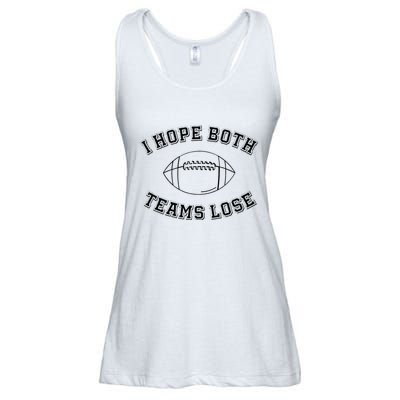 Sarcastic Football Tailgating Party I Hope Both Teams Lose Ladies Essential Flowy Tank