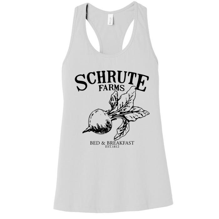 Schrute Farms The Office Schrute Farms Bed And Breakfast Women's Racerback Tank