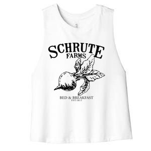 Schrute Farms The Office Schrute Farms Bed And Breakfast Women's Racerback Cropped Tank