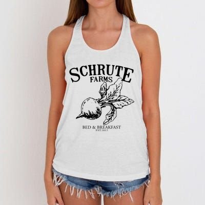 Schrute Farms The Office Schrute Farms Bed And Breakfast Women's Knotted Racerback Tank