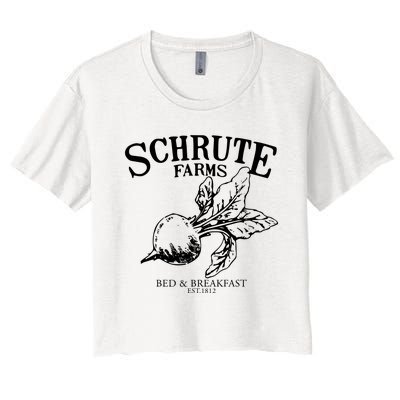 Schrute Farms The Office Schrute Farms Bed And Breakfast Women's Crop Top Tee