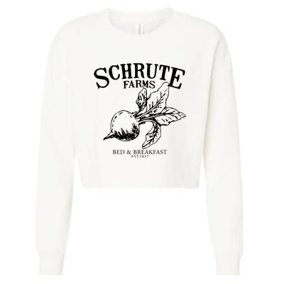 Schrute Farms The Office Schrute Farms Bed And Breakfast Cropped Pullover Crew