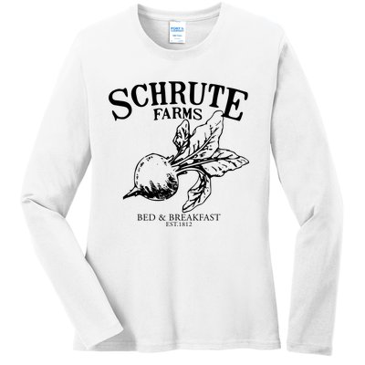 Schrute Farms The Office Schrute Farms Bed And Breakfast Ladies Long Sleeve Shirt