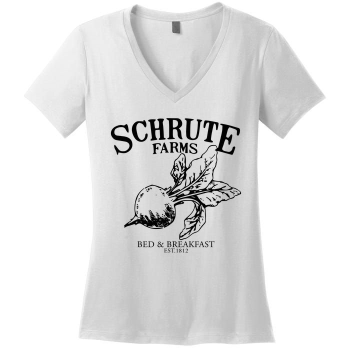 Schrute Farms The Office Schrute Farms Bed And Breakfast Women's V-Neck T-Shirt