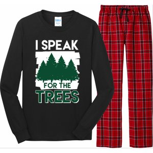 Speak For The Trees Earth Day Environtal Awareness Meaningful Gift Long Sleeve Pajama Set