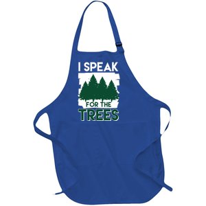 Speak For The Trees Earth Day Environtal Awareness Meaningful Gift Full-Length Apron With Pockets