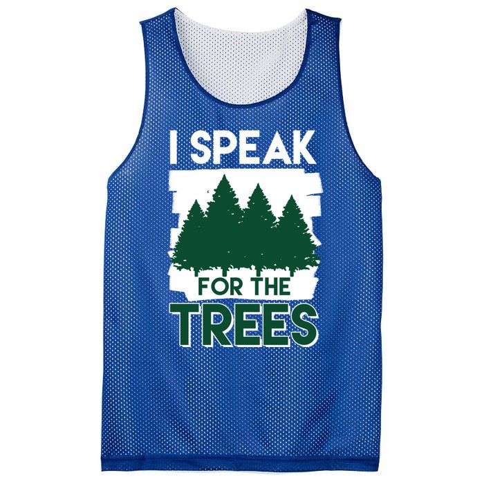 Speak For The Trees Earth Day Environtal Awareness Meaningful Gift Mesh Reversible Basketball Jersey Tank