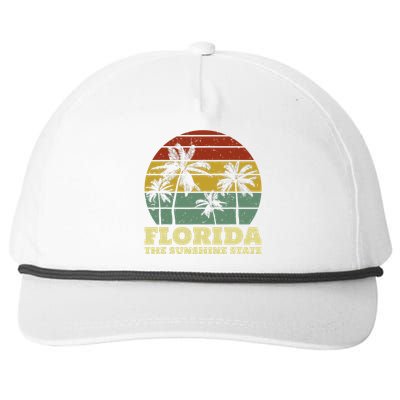 Summer Florida The Sunshine State Surf Style Snapback Five-Panel Rope Hat