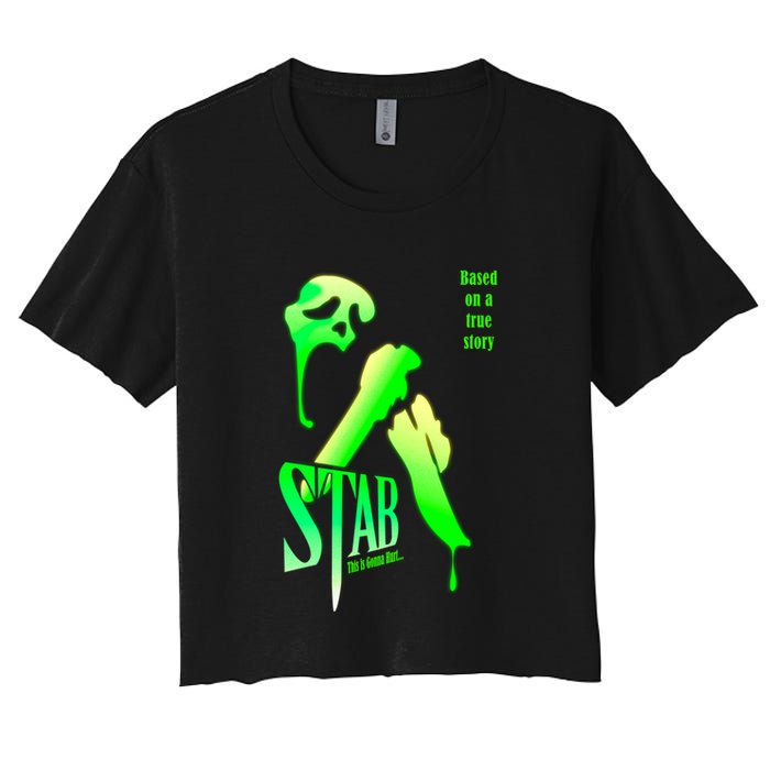 Stab (From The Scream Movie) Women's Crop Top Tee