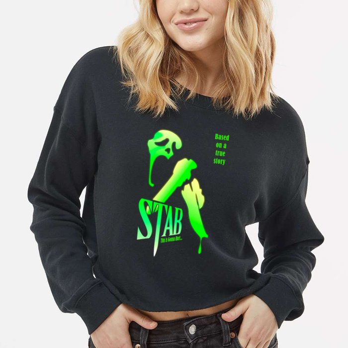 Stab (From The Scream Movie) Cropped Pullover Crew