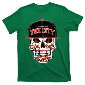 San Francisco The City Sugar Skull Bay Bridge Golden Gate T-Shirt