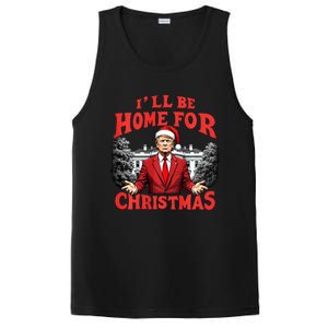 Santa Funny Trump ILl Be Home For Christmas Xmas Pajamas PosiCharge Competitor Tank