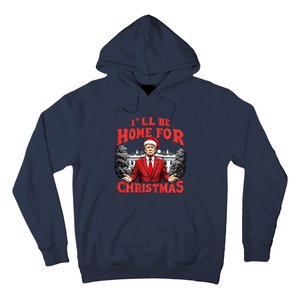 Santa Funny Trump ILl Be Home For Christmas Xmas Pajamas Hoodie