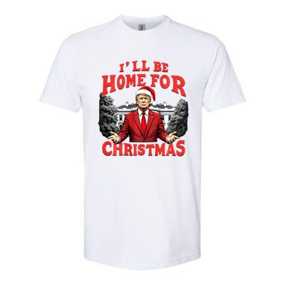 Santa Funny Trump ILl Be Home For Christmas Xmas Pajamas Softstyle CVC T-Shirt