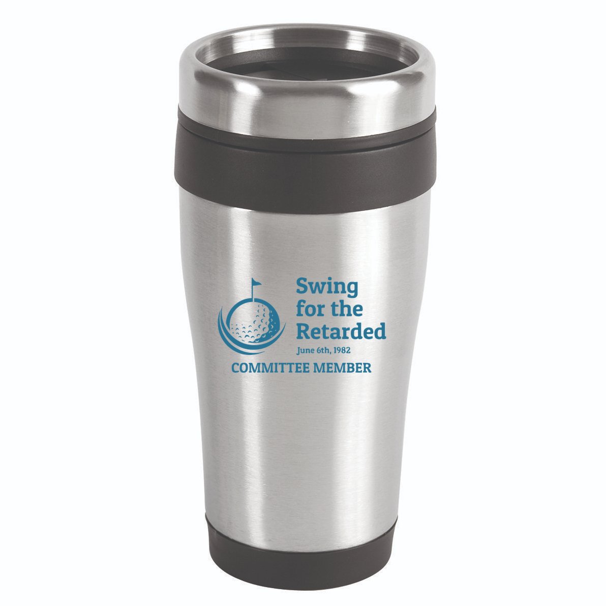 Swing For The Retarded Golf Ball Golf 16oz Travel Tumbler