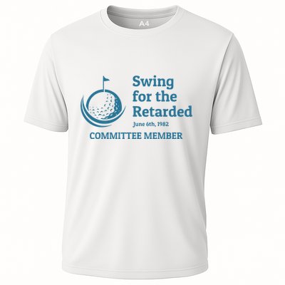 Swing For The Retarded Golf Ball Golf Performance Shirt