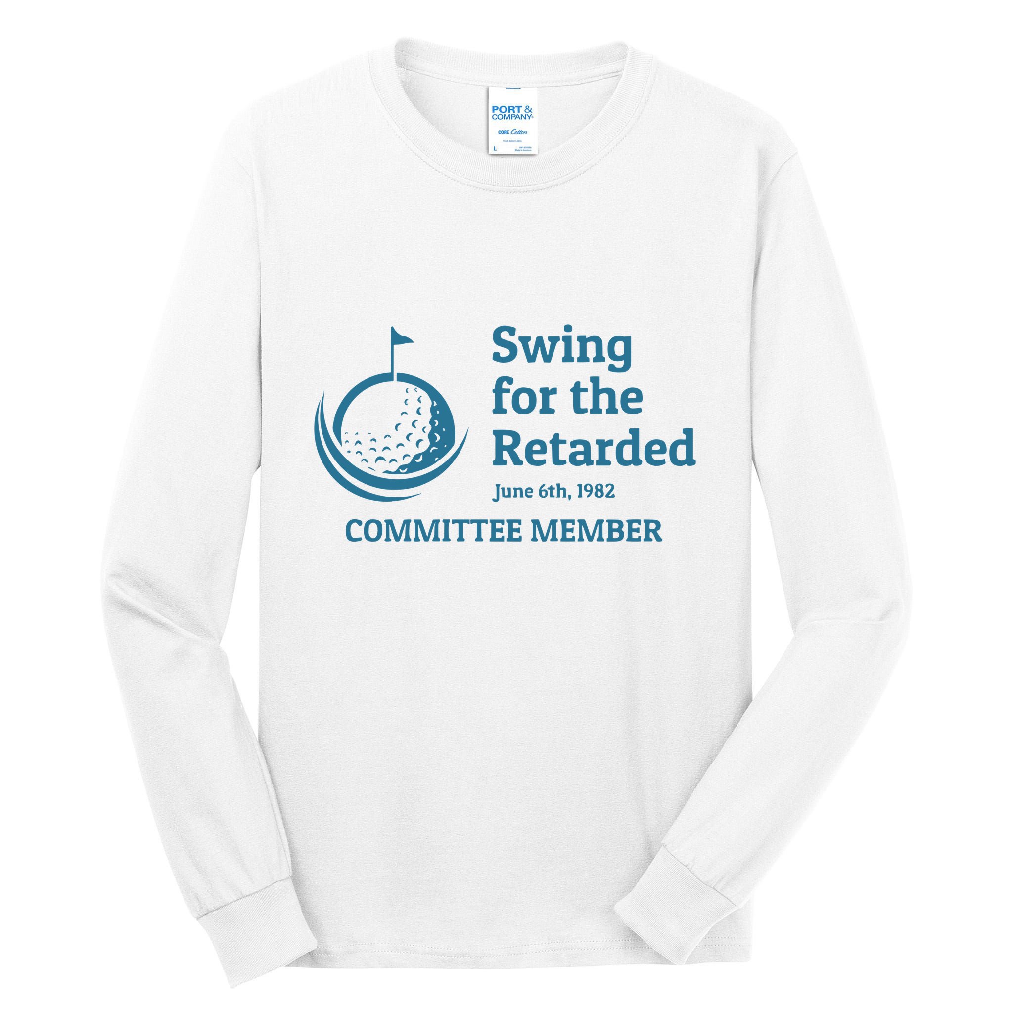 Swing For The Retarded Golf Ball Golf Tall Long Sleeve T-Shirt