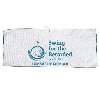 Swing For The Retarded Golf Ball Golf Large Microfiber Waffle Golf Towel