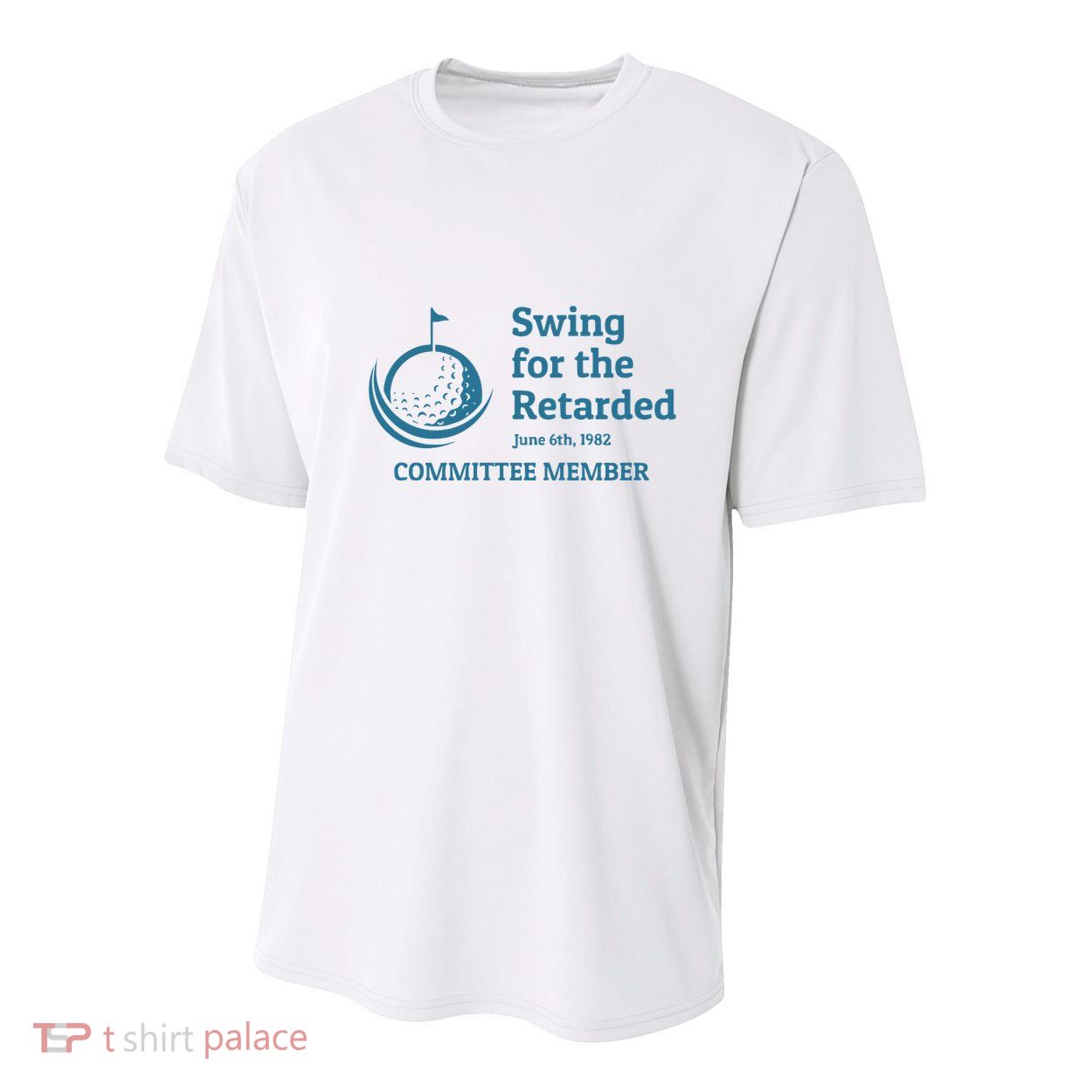 Swing For The Retarded Golf Ball Golf Youth Performance Sprint T-Shirt