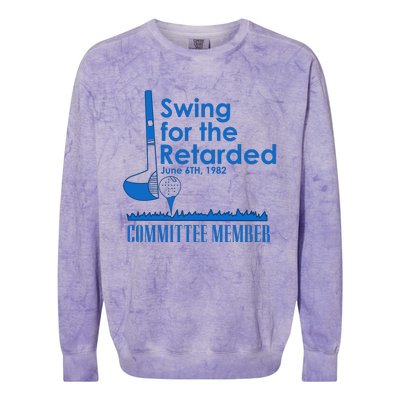 Swing For The Retarded Colorblast Crewneck Sweatshirt