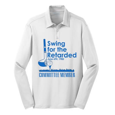 Swing For The Retarded Silk Touch Performance Long Sleeve Polo