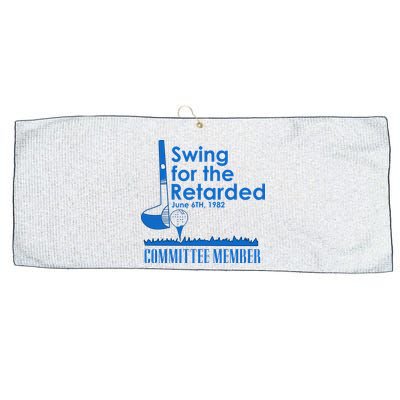 Swing For The Retarded Large Microfiber Waffle Golf Towel