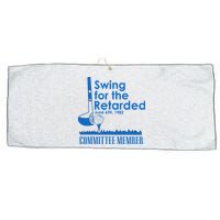 Swing For The Retarded Large Microfiber Waffle Golf Towel