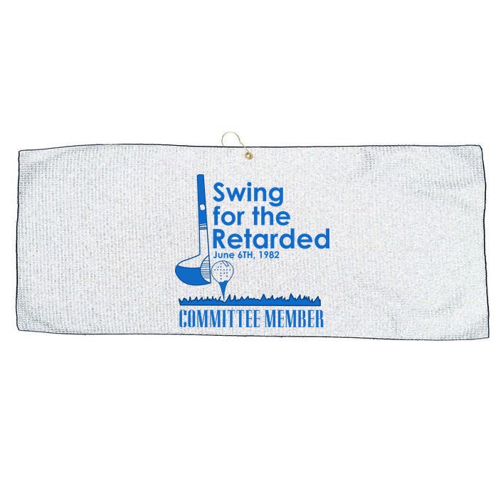 Swing For The Retarded Large Microfiber Waffle Golf Towel