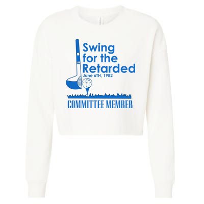Swing For The Retarded Cropped Pullover Crew
