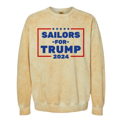 Sailors For Trump 2024 Colorblast Crewneck Sweatshirt