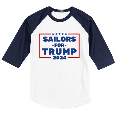 Sailors For Trump 2024 Baseball Sleeve Shirt