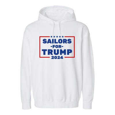 Sailors For Trump 2024 Garment-Dyed Fleece Hoodie