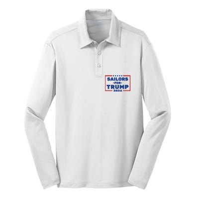 Sailors For Trump 2024 Silk Touch Performance Long Sleeve Polo