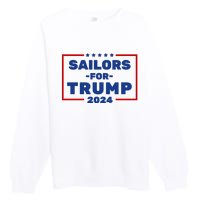 Sailors For Trump 2024 Premium Crewneck Sweatshirt