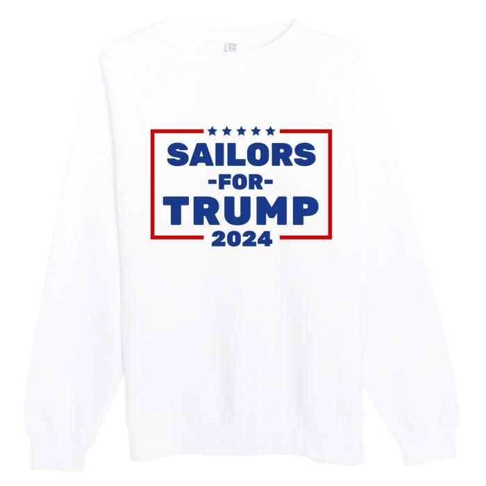 Sailors For Trump 2024 Premium Crewneck Sweatshirt