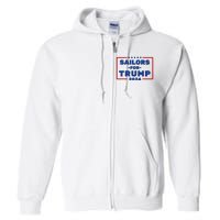 Sailors For Trump 2024 Full Zip Hoodie