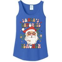 SantaS Favorite Teacher Groovy Retro Christmas 70s 80s Xmas Meaningful Gift Ladies Essential Tank