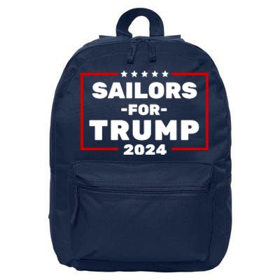 Sailors For Trump 2024 16 in Basic Backpack