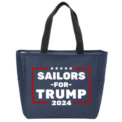 Sailors For Trump 2024 Zip Tote Bag