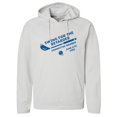 Swing For The Retarded June 6th 1982 Committee Member Performance Fleece Hoodie