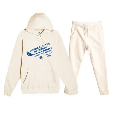 Swing For The Retarded June 6th 1982 Committee Member Premium Hooded Sweatsuit Set