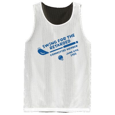 Swing For The Retarded June 6th 1982 Committee Member Mesh Reversible Basketball Jersey Tank