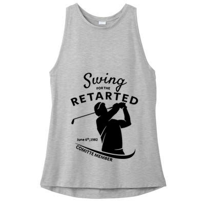 Swing For The Retarded June 6th 1982 Committee Member Ladies PosiCharge Tri-Blend Wicking Tank
