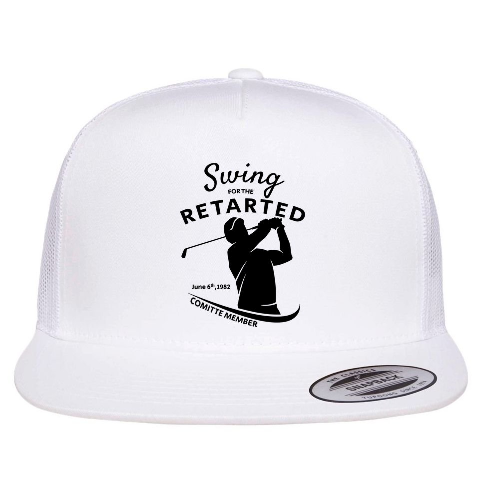 Swing For The Retarded June 6th 1982 Committee Member Flat Bill Trucker Hat