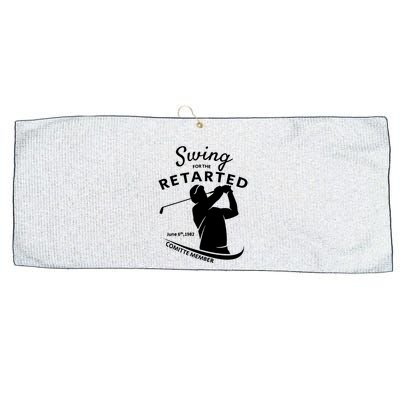 Swing For The Retarded June 6th 1982 Committee Member Large Microfiber Waffle Golf Towel