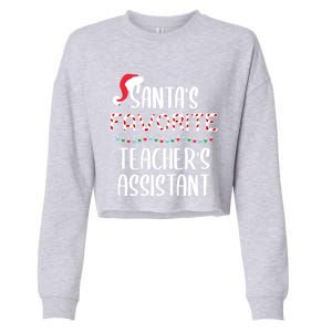 Santas Favorite TeacherS Assistant Pajamas Christmas Xmas Gift Cropped Pullover Crew